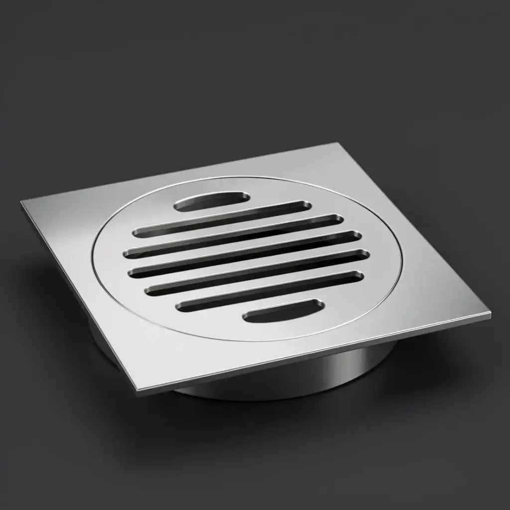 [70065/FD110.CH] 110*110mm Square Chrome Brass Floor
Waste(100mm Outlet)