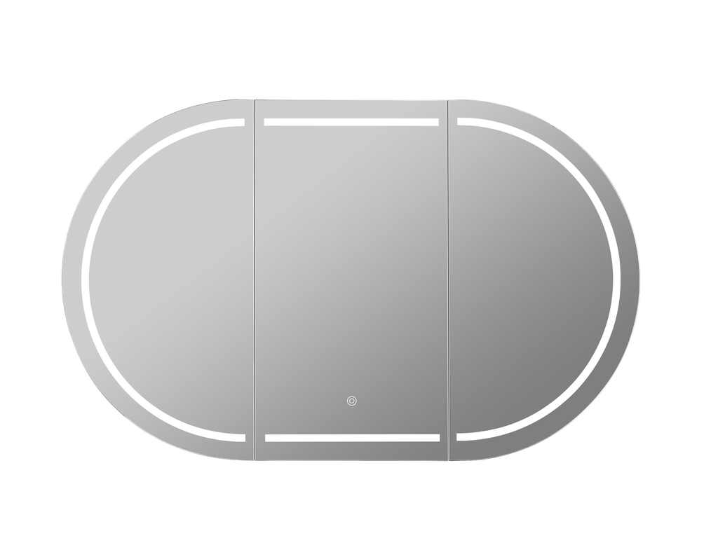 [55977] 1200X750X155mm Matte White Allison Pill LED Shaving Cabinet