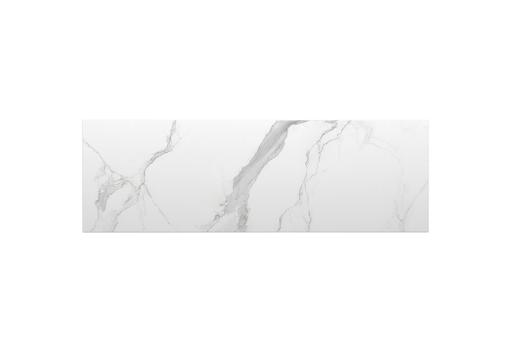 [90177/K1239ST-WM] 1202x390x15mm White Marble Look Sintered Stone Top Matte Finish Benchtop