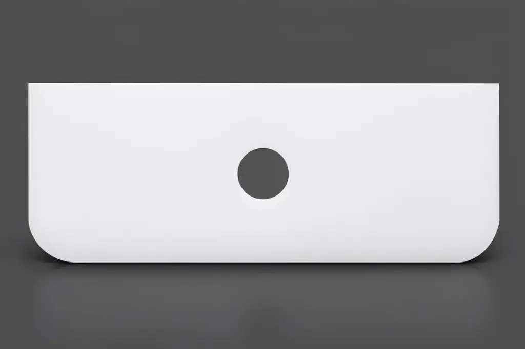 [50688] 1204x462x15mm White Zero Silica Quartz Round Corner Stone Top