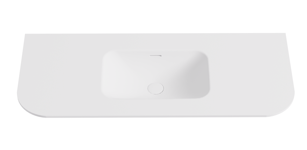 1205X505X140 Matte White Aruro Solid Surface Stone Basin