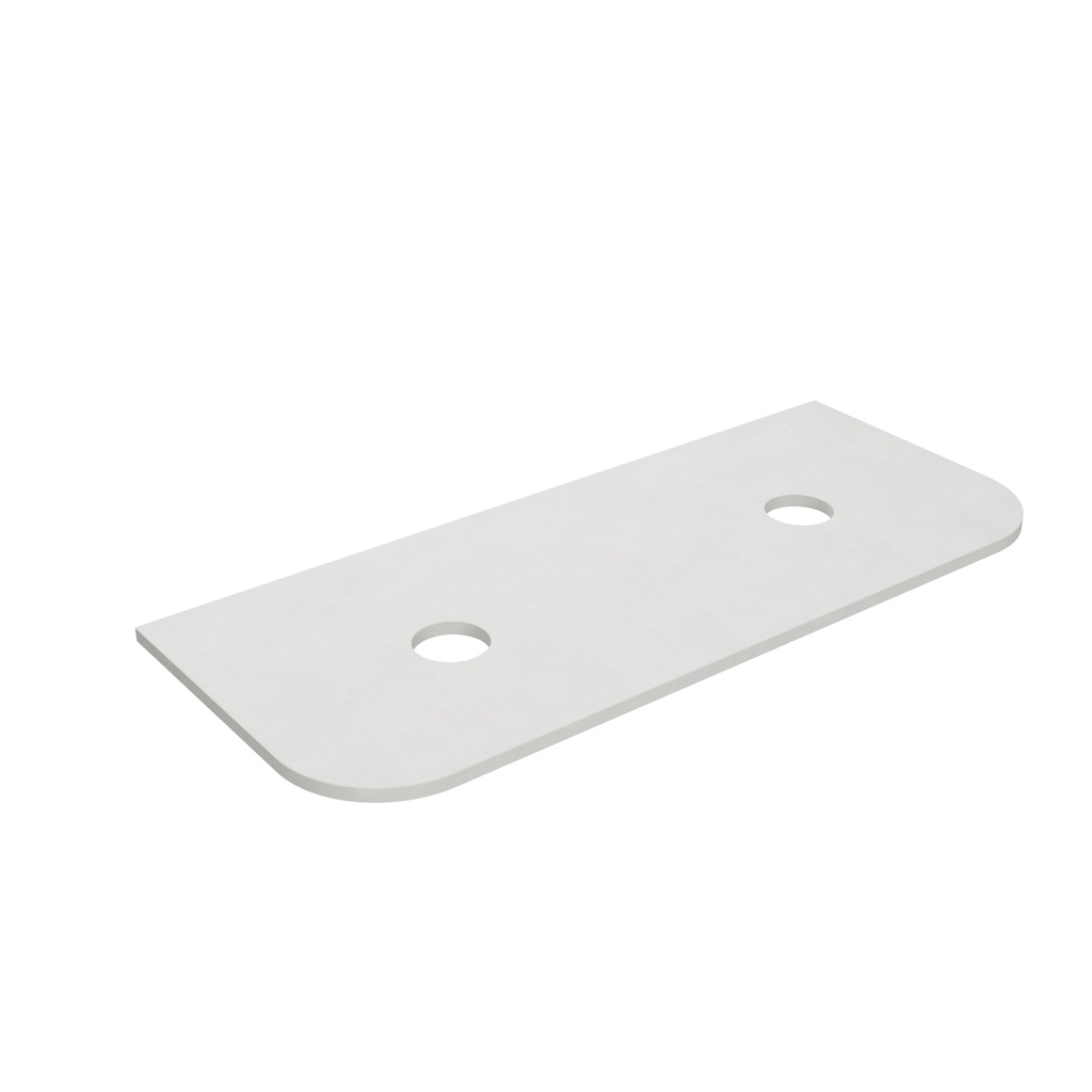 [56421] 1205X505X20mm Blanco White(WG034) Zero Silica Engineer Curve Stone Top