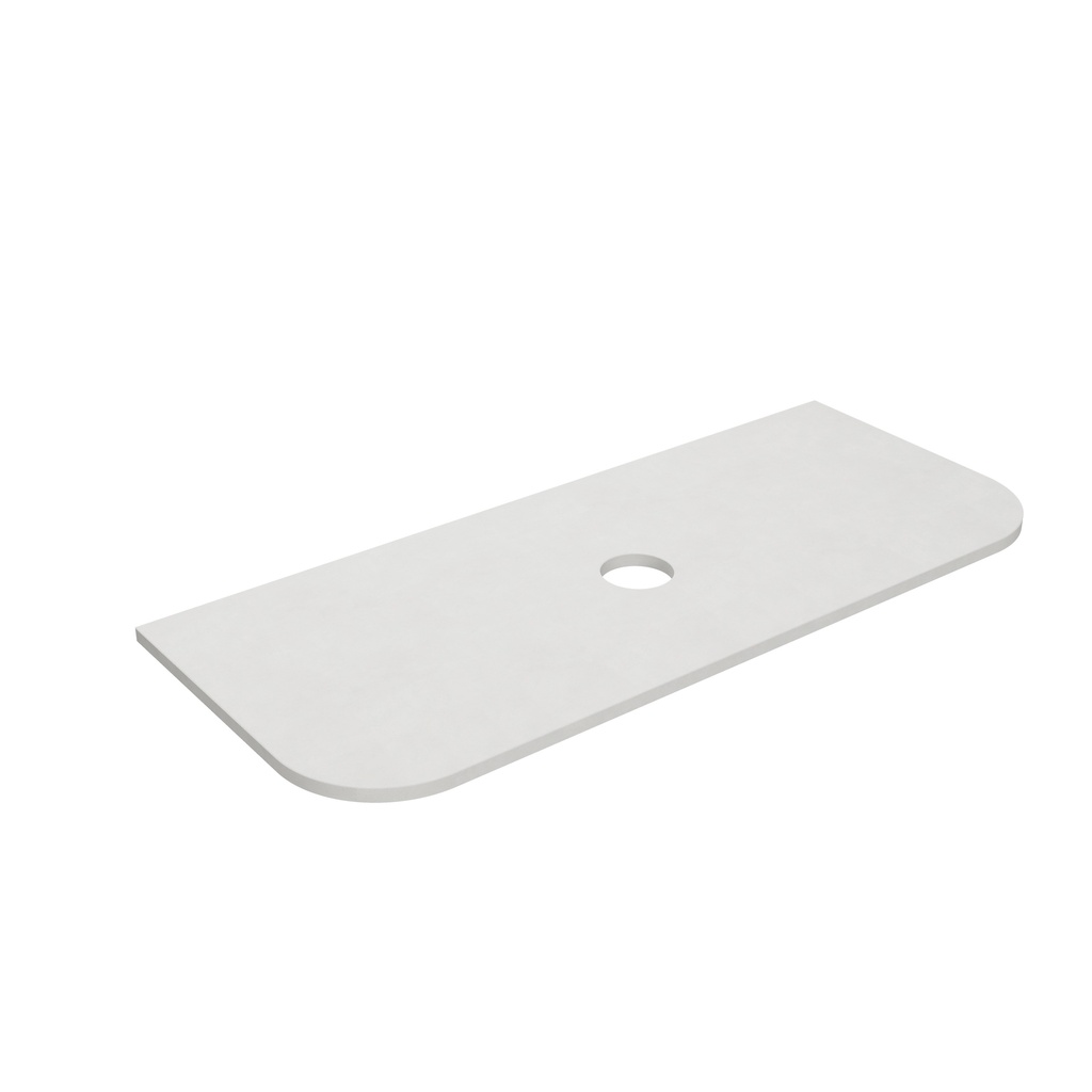 [56419] 1205X505X20mm Blanco White(WG034) Zero Silica Engineer Curve Stone Top