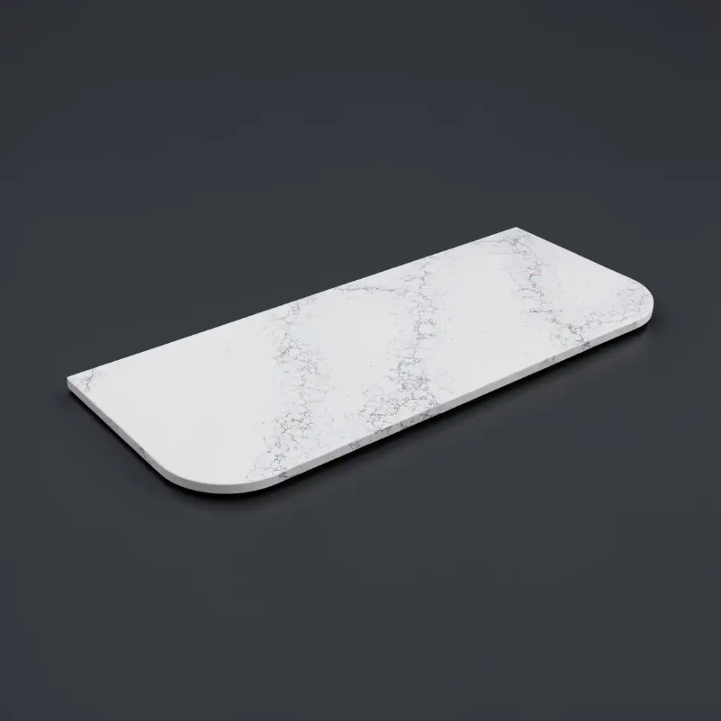 [56368] 1205X505X20mm Calacatta White (WG486) Zero Silica Engineer Curve Stone Top