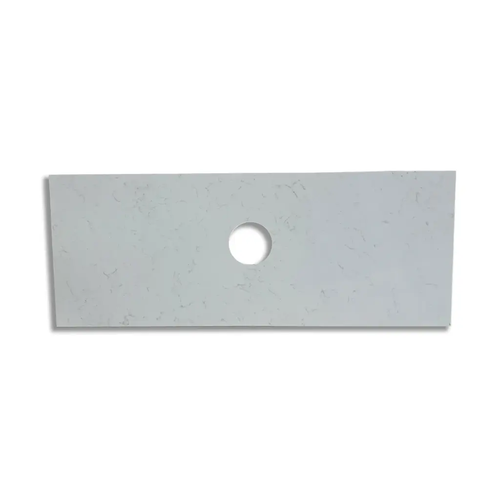 [50686] 1205x465x15mm Carrara White Zero Silica Quartz Square Corner Stone Top