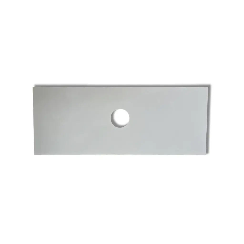 [50687] 1205x465x15mm Luna White Zero Silica Quartz Square Corner Stone Top