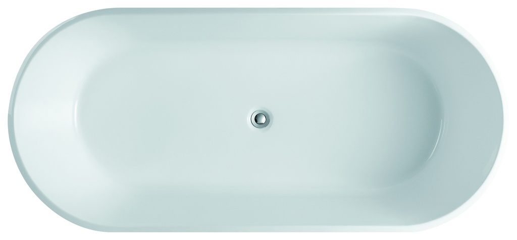 [55577] 1300X710X570mm Gloss WhiteAgena Acylic Free Standing Bath None Overflow 40mm Waste+Pipe Supplied