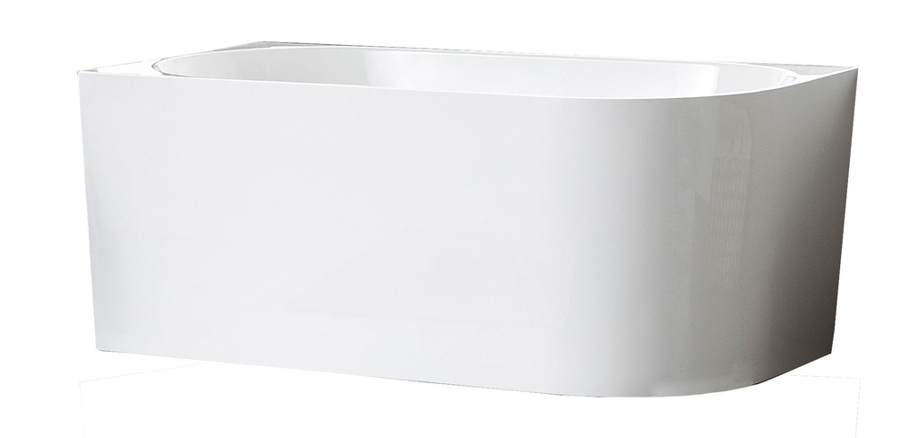 [55624] 1400X750X600mm Gloss White Bingie Skirt Bath Left Coner None Overflow 40mm Waste+Pipe Supplied