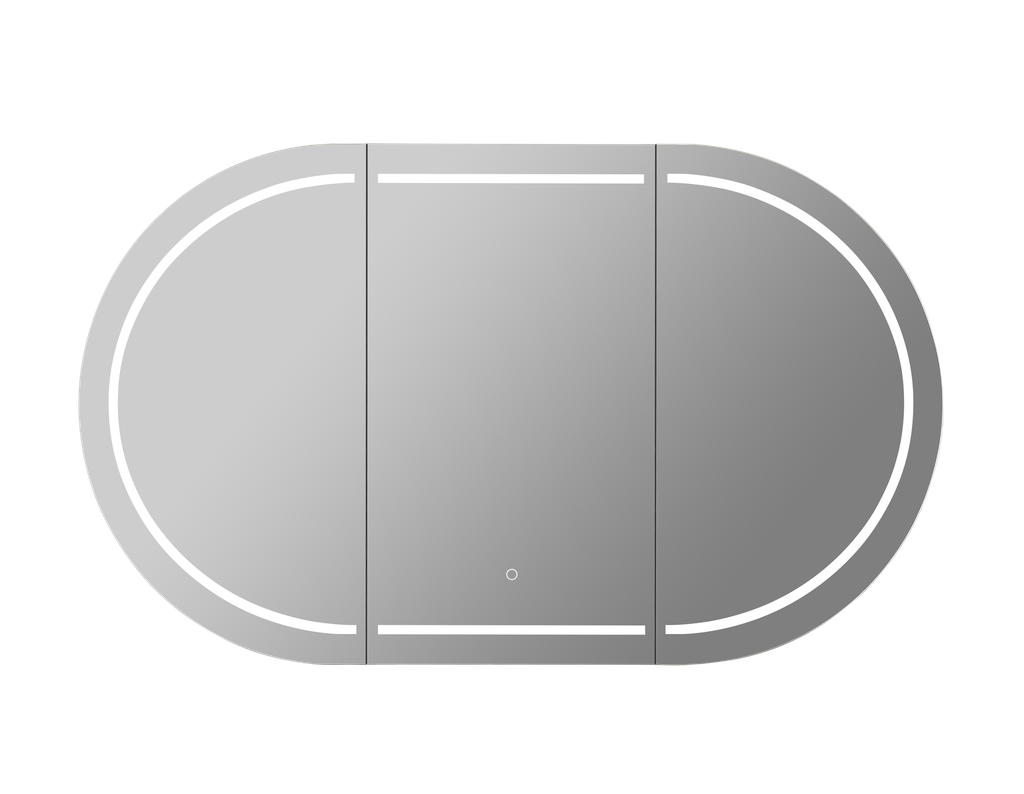 [55978] 1500X800X155mm Matte White Allison Pill LED Shaving Cabinet