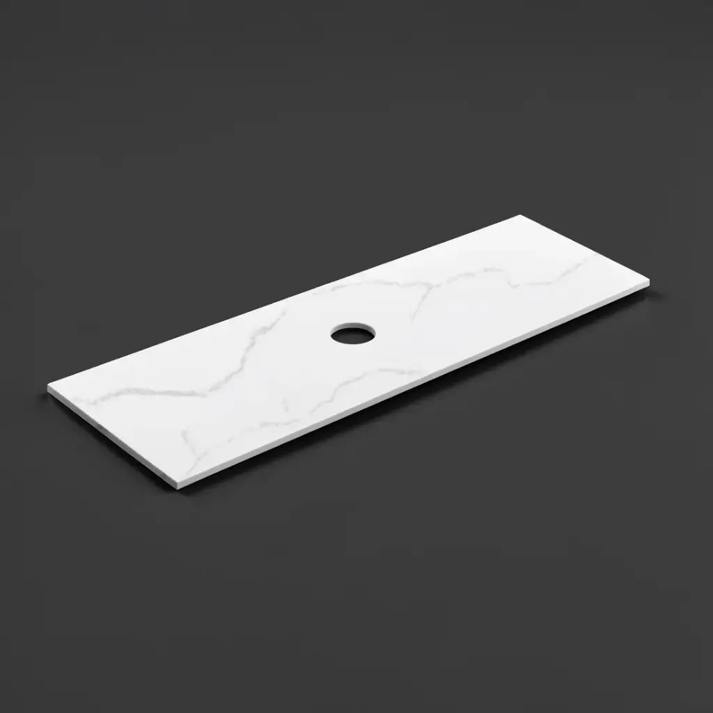 [56053] 1505X465X12mm Calacatta Artic White Solid Surface Stone Top