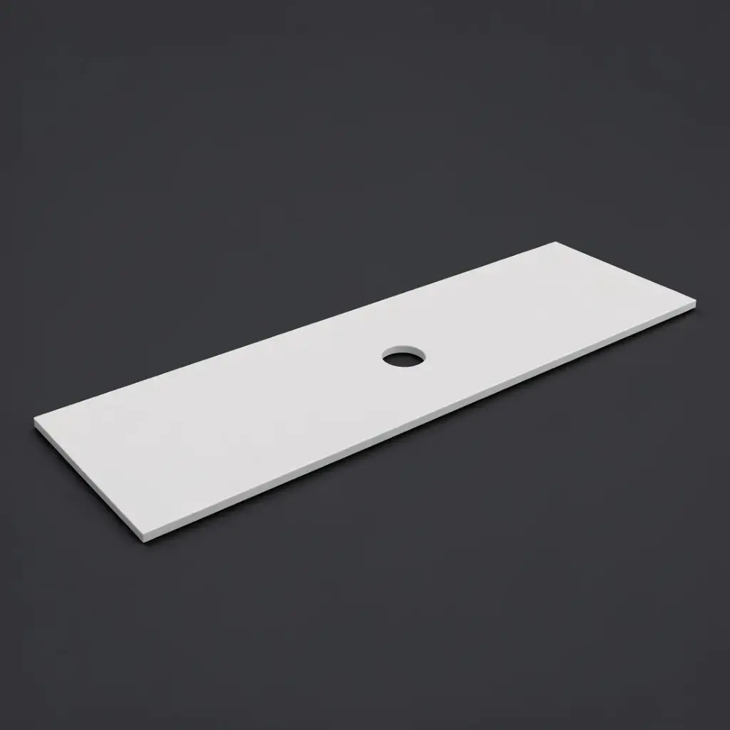 [56102] 1505X465X12mm Matte White Solid Surface Blanco Stone Top