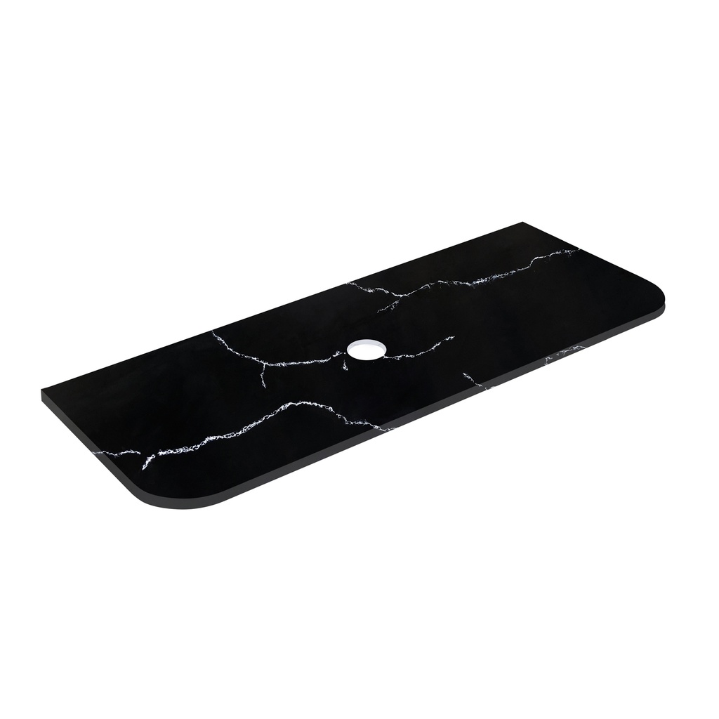 [56332] 1505X505X12mm Calacatta Night Solid Surface Curve Stone Top