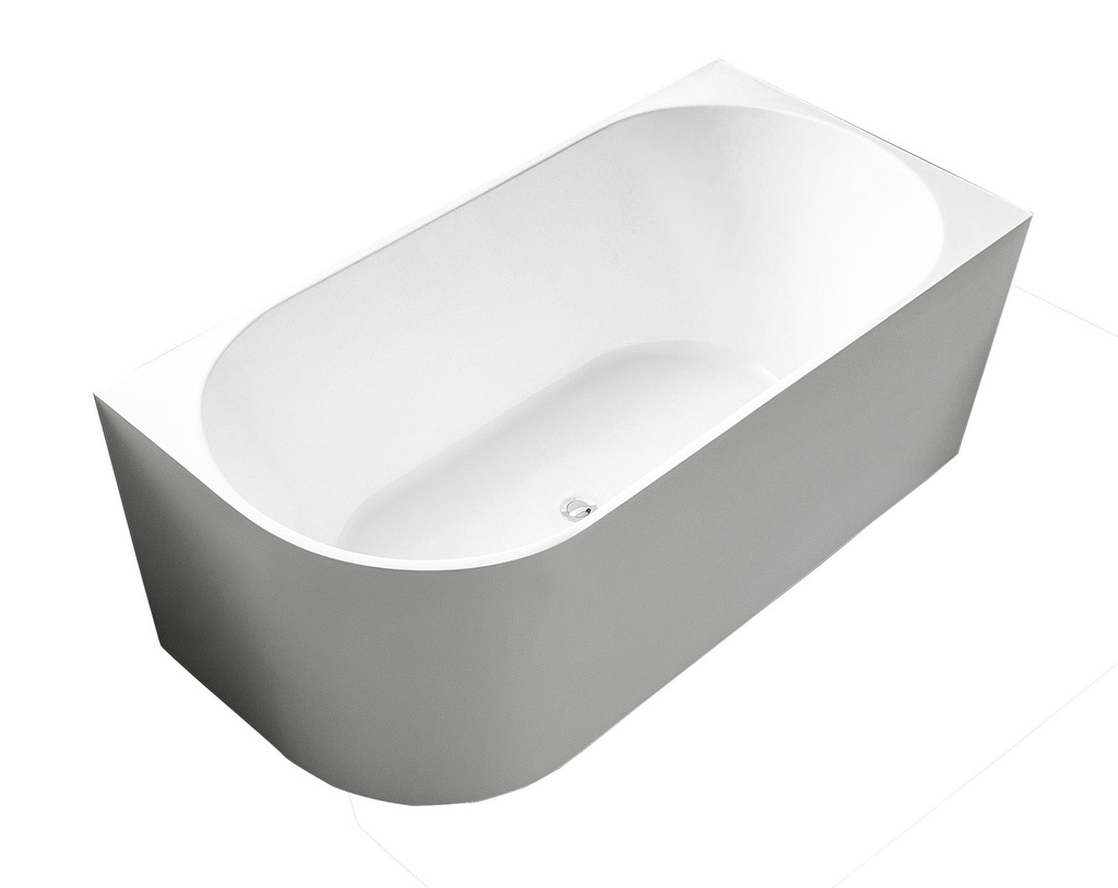 [55629] 1700X780X600mm Gloss WhiteBingie Skirt Bath Right Coner None Overflow 40mm Waste+Pipe Supplied