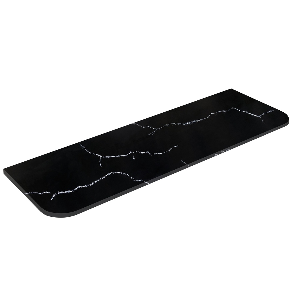 [56327] 1805X505X12mm Calacatta Night Solid Surface Curve Stone Top