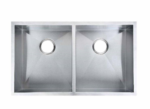 [40517] 304 Stainless Steel Hand-made Double Bowl Kitchen Sink 820*457*230mm
