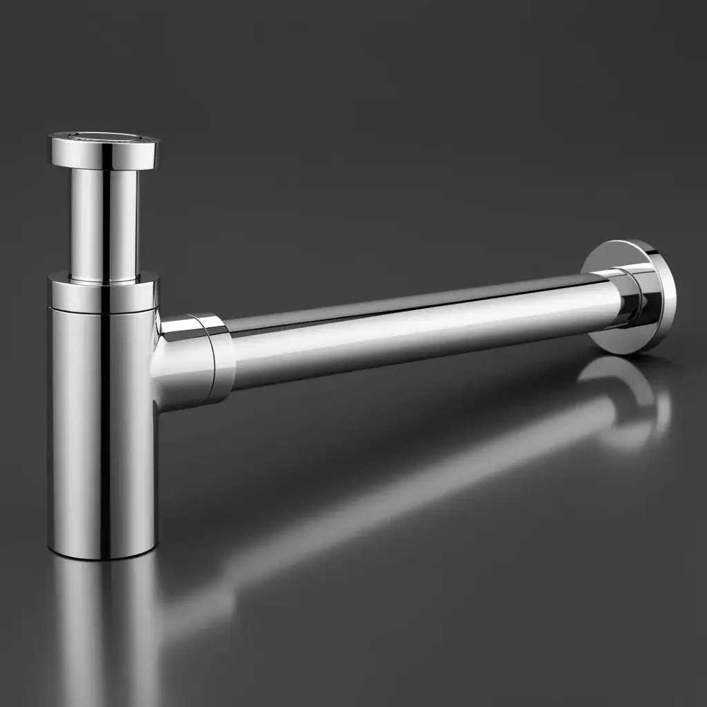 [50260] 32mm/40mm Chrome Brass Basin Bottle Trap Round