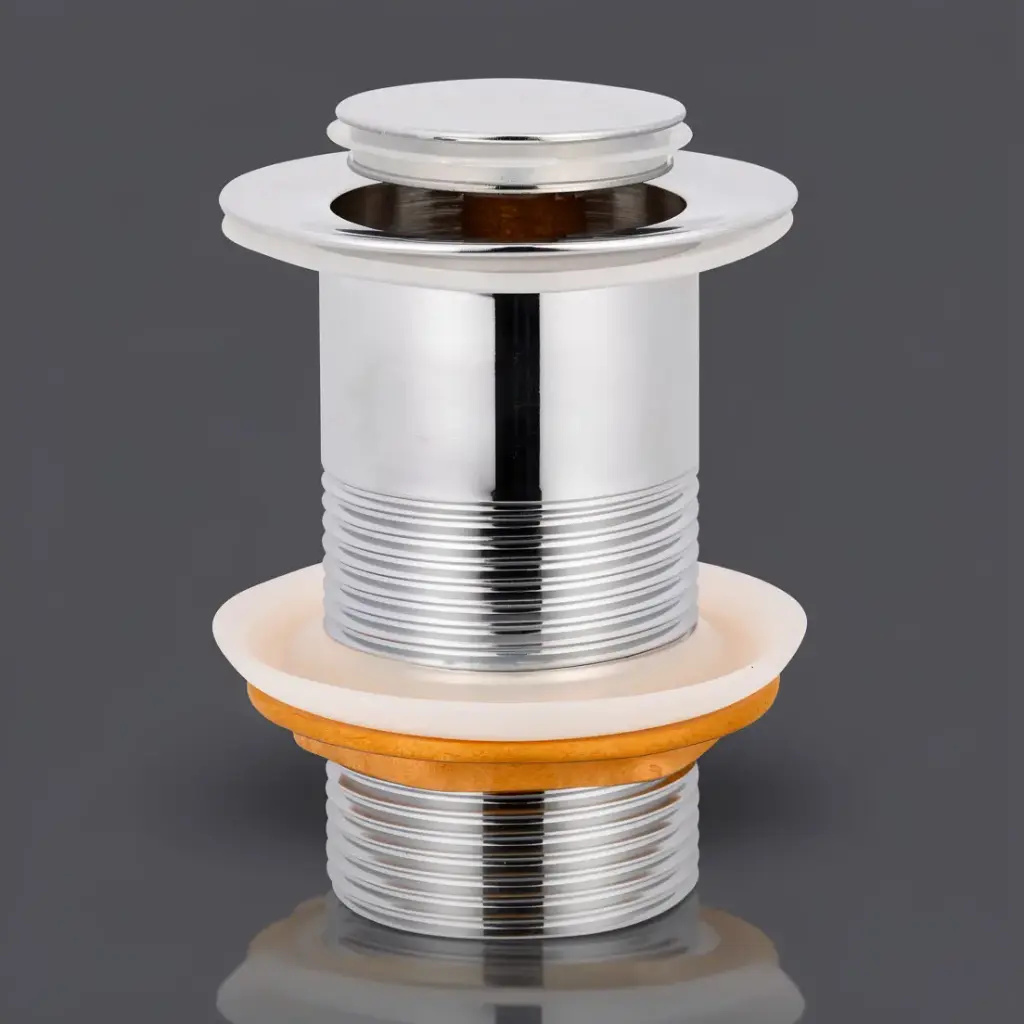 [50274] 32mm/40mm Chrome Solid Brass Basin Pop Up Waste NO Overflow