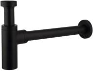 [50259] 32mm/40mm Matt Black Brass Basin Bottle Trap Round