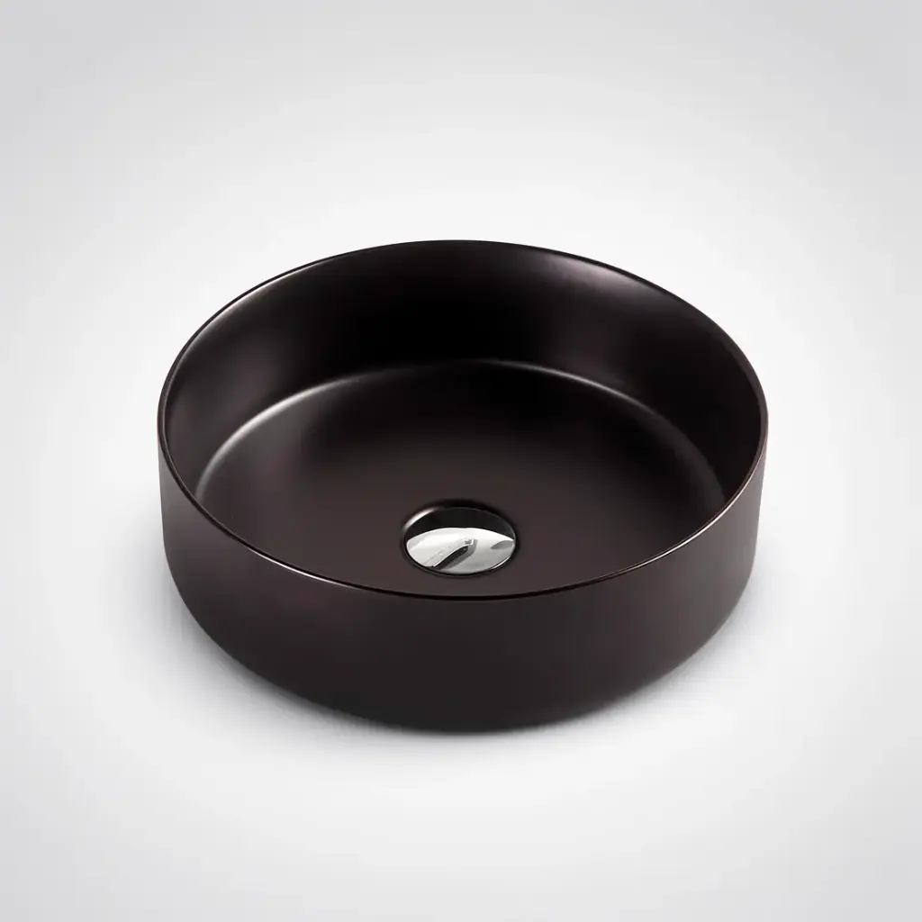 [50049] 355*355*120mm Sasso Matt Black Above Counter Round Basin