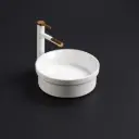 365*365*125mm Matte White Olley Fine Ceramic Insert Art Basins No Overflow,32mm Waste