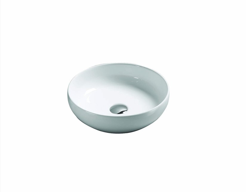 [55459] 377*377*110mm Gloss White Oban Fine Ceramic Above Counter Basins No Overflow,32mm Waste