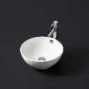 380*380*155mm Gloss White Orbi Fine Ceramic Above Counter Basin Overflow,32mm Waste