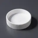 400*400*120mm Matt White Olley Fluted Solid Surface Above Counter Basin 32mm Waste