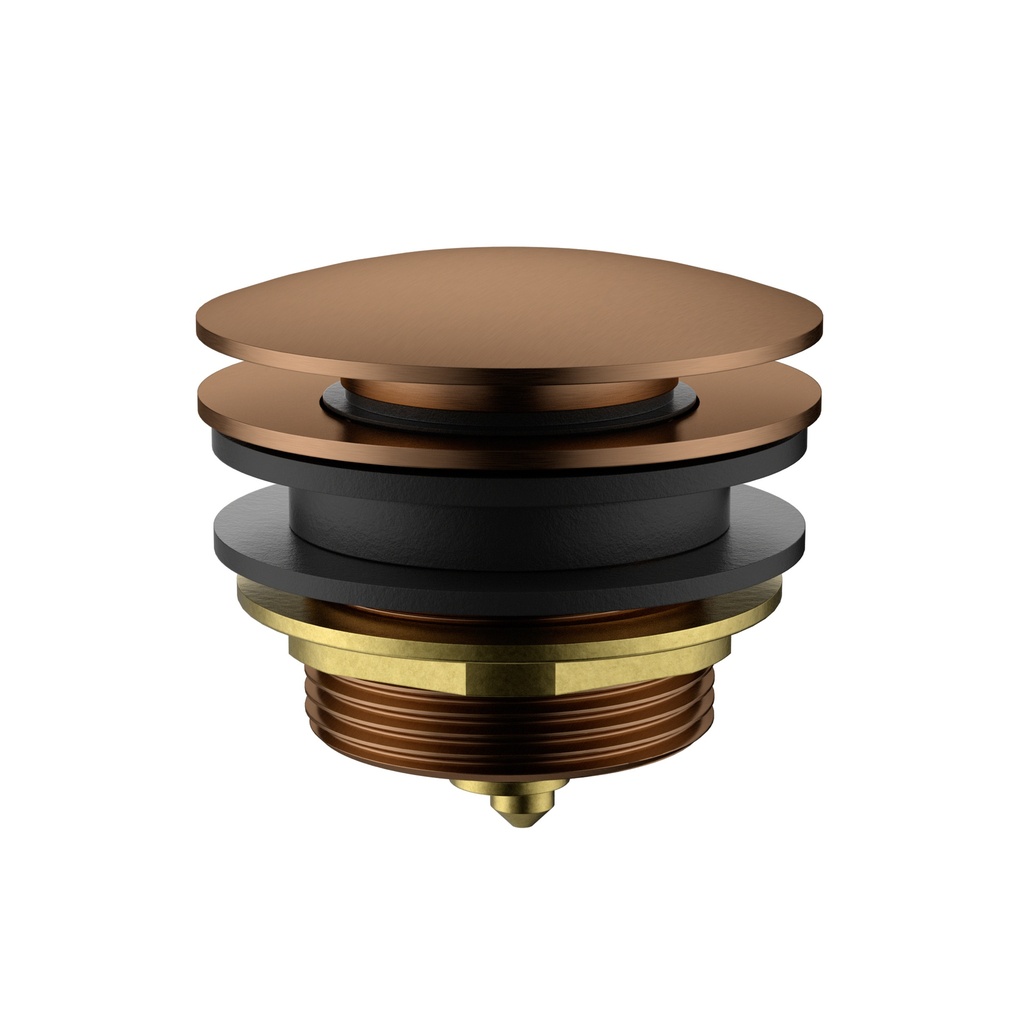 40mm Bath Pop-Up Plug With Removabel Waste No Overflow Brushed Copper