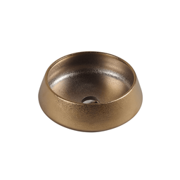 [50057] 410*410*140mm Counter-Top Circular Art Gold Basin