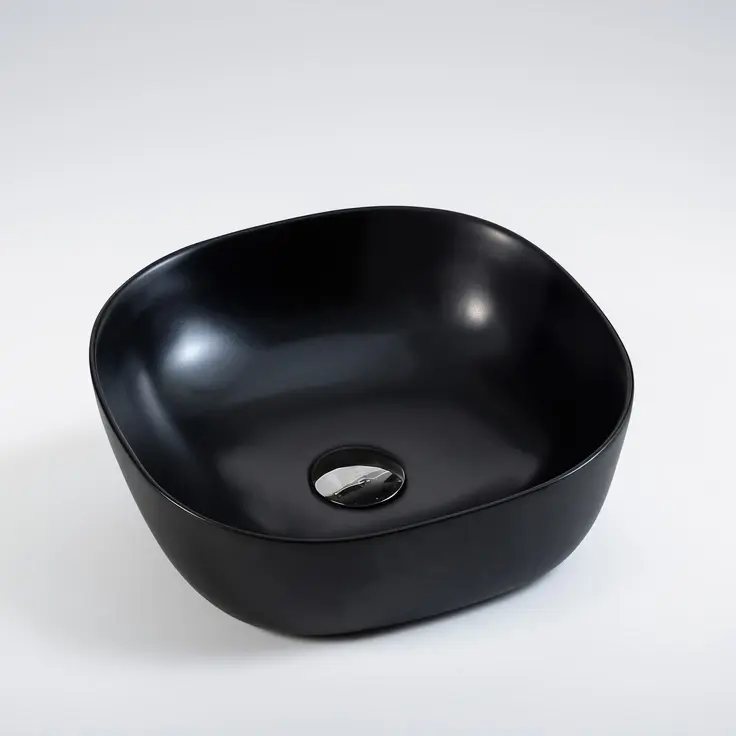 [50010] 410*410*150mm Matt Black Above Counter Basin