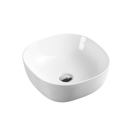 [50011] 410*410*150mm Oval Touchline White Above Counter Basin