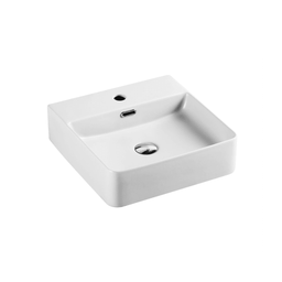 [50040] 420*420*120mm Wall Hung Square Matt White Basin With Mixer Hole