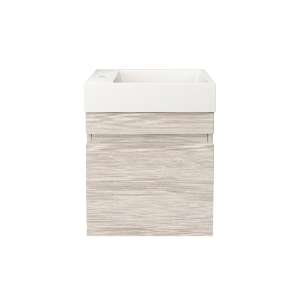 [56541] 420X250X500mm Camden Modern Wall Hung Cabinet Coastal Oak,Soft Closing Finger Pull Doors