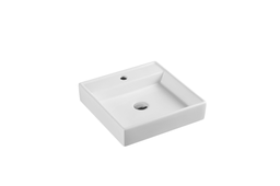 [50139] 445*445*120mm Wall Hung Above Counter Square Basin With Mixer Hole