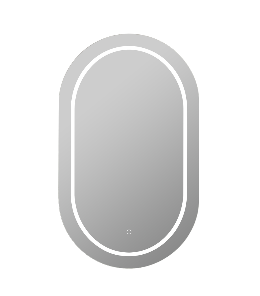 [55980] 450X900X155mm Allison Pill LED Shaving Cabinet Matte Black