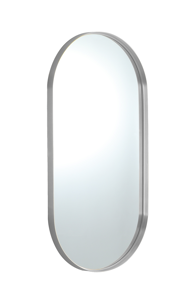 [55914] 450X900X35mm Brushed Nickel Ellips Frame Mirror