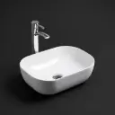 460*325*137mm Gloss White Ellips Fine Ceramic Above Counter Basins Non Overflow,32mm Waste