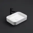 500*370*110mm Gloss White Kliff Fine Ceramic Above Counter Basin No Overflow,32mm Waste