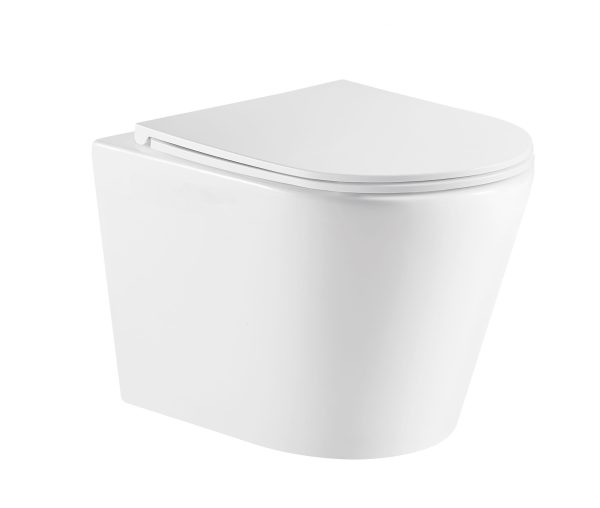 [50357] 515*360*350mm Zara66 Wall-Hung Pan (Rimless) With Thick Uf Seat Cover