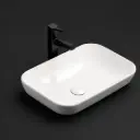 520*340*150mm Matt White Kliff Fine Ceramic Insert Basin No Oerflow