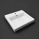 540*500*180mm Gloss White Kliff Fine Ceramic Insert Basin Tap Hole Overflow,32mm Waste