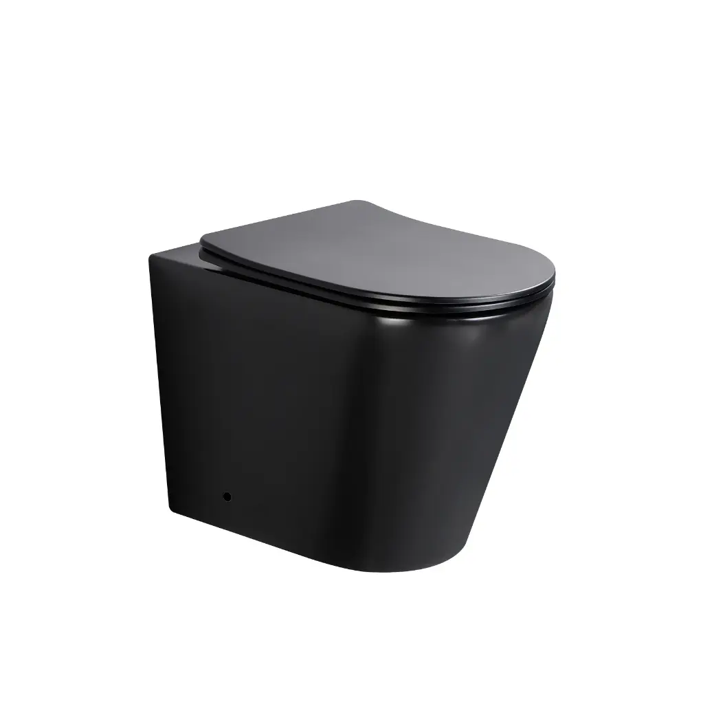 [56208] 545*360*140mm Acadia R&T Inwall Floor Toilet Suite Tornado Rimless matte Back Wall Faced Floor Pan