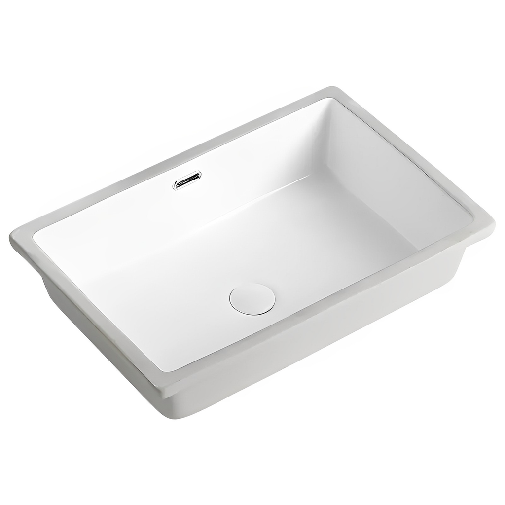 [55512] 545*380*180mm Gloss White Crete Fine Ceramic Under Counter Basin With Overflow,32mm Waste