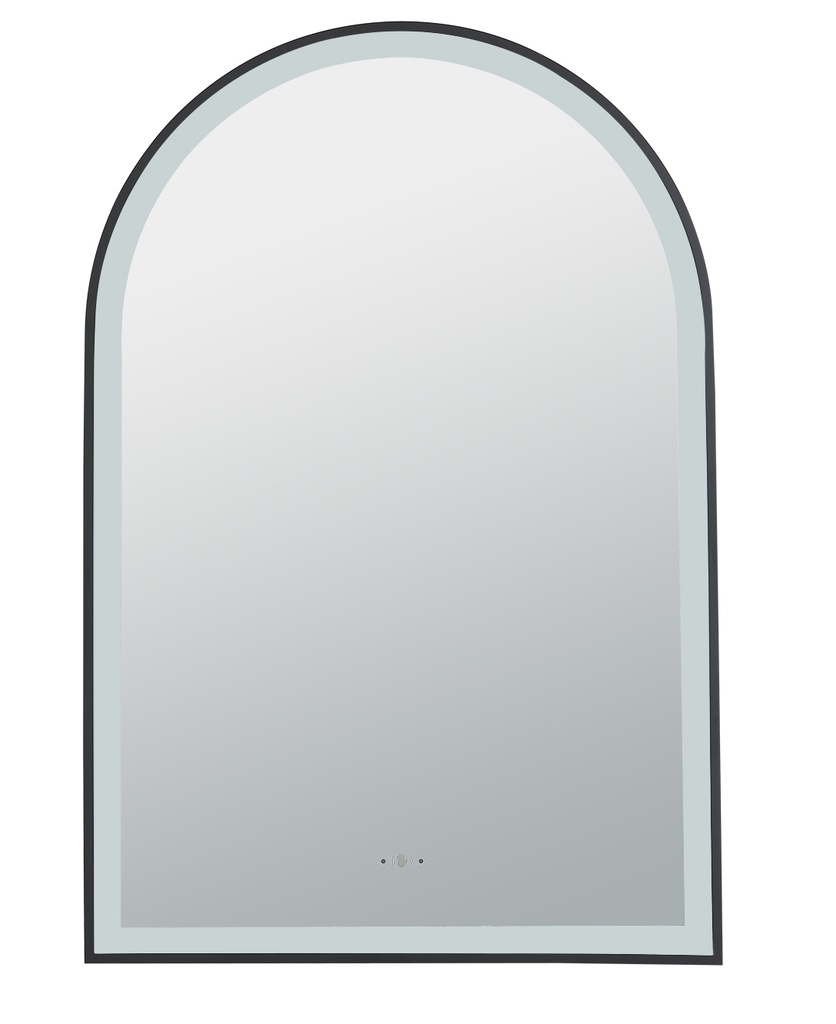 [55957] 600(W)*900mm(H) Matte Black Ellips Framed LED Mirror