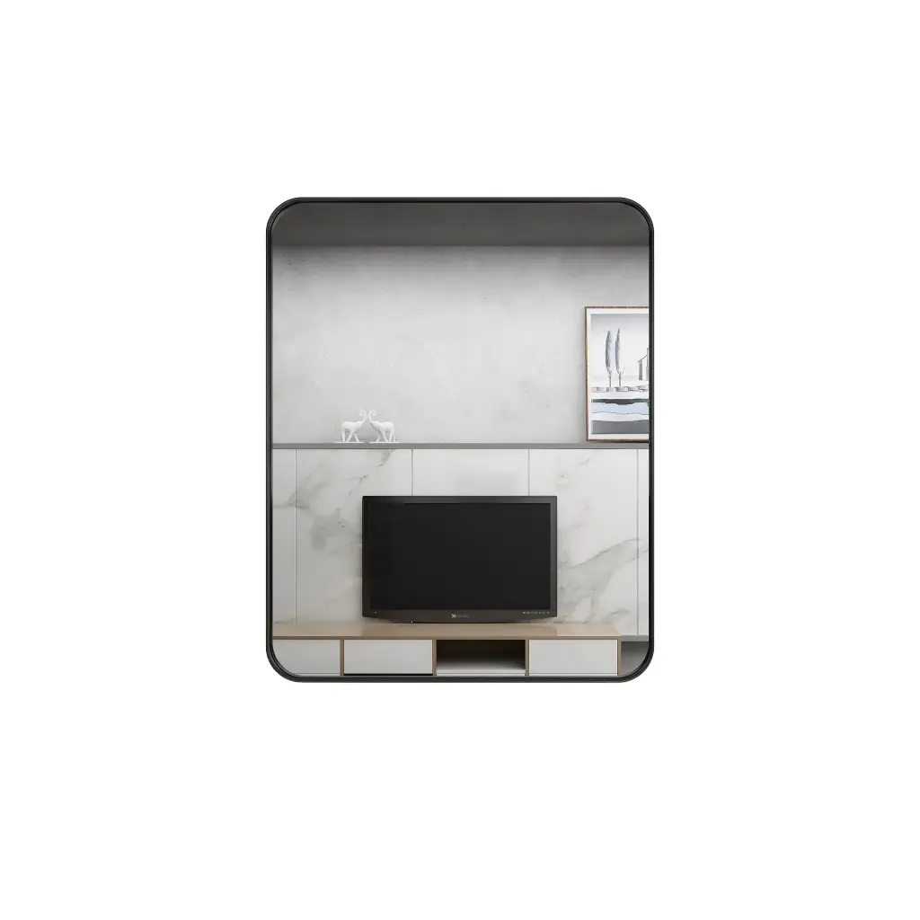 [85036/YS6075MB] 600*750mm Black Framed Rectangle Mirror