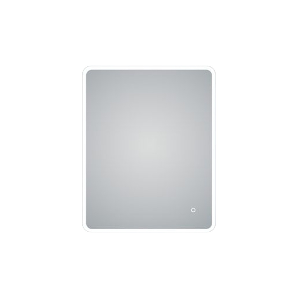 [41230] 600*750mm Frosted Edge 3 Color Lighting Backlit Acrylic LED Mirror Touch Sensor Switch Defogger Pad Wall Mounted Vertical or Horizontal