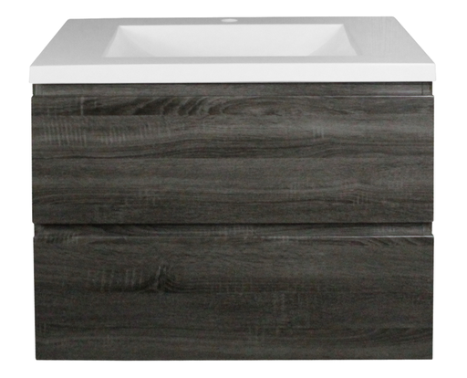 600Lx550Hx450Dmm Dark Grey MDF Board with PVC Vacuum Filmed 2/DW Wall Hung Vanity