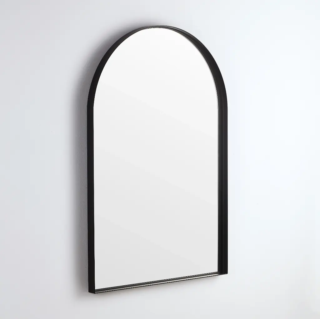 [55920] 600X900X35mm Matte Black Arco Frame Mirror