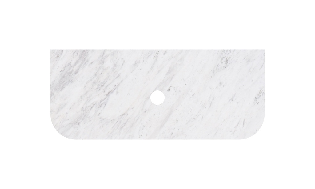 [56350] 605X505X18mm Carrara White Marble Curve Stone Top