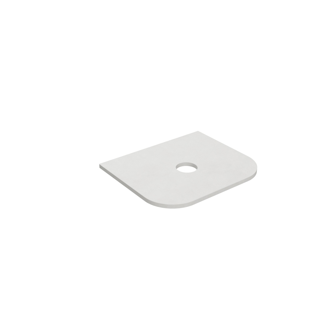[56416] 605X505X20mm Blanco White(WG034) Zero Silica Engineer Curve Stone Top
